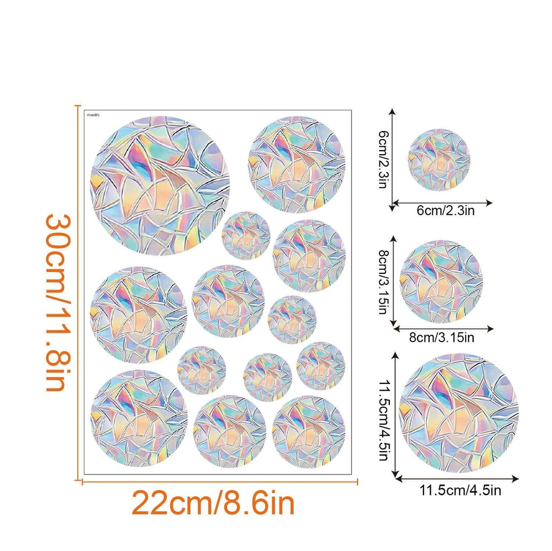 Regenbogen-Fensterdeko - Selbstklebend, Bunt, Dekorativ