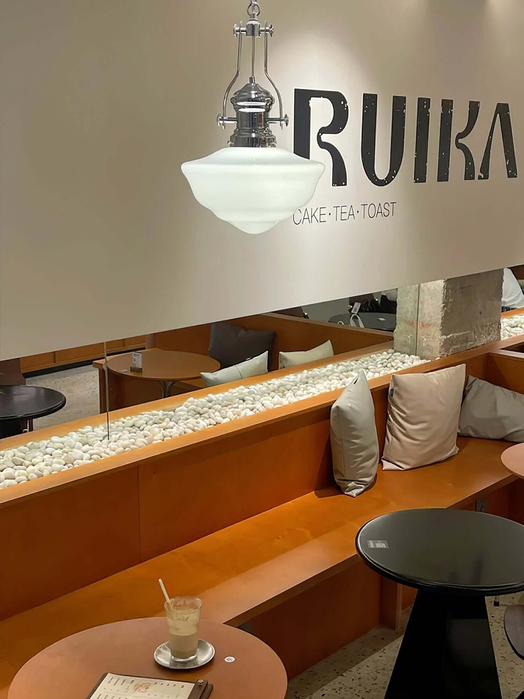 Elegante Hängeleuchte Glas & Metall