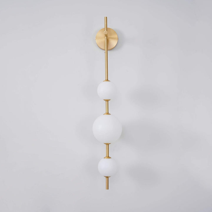 Vertikale Kugel-Wandleuchte Goldoptik