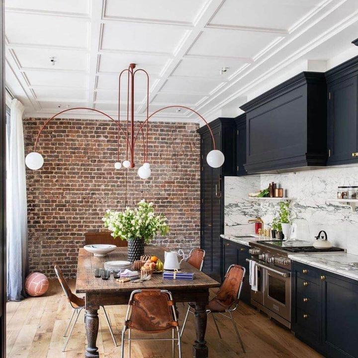 Elegante Pendelleuchte Glas & Metall