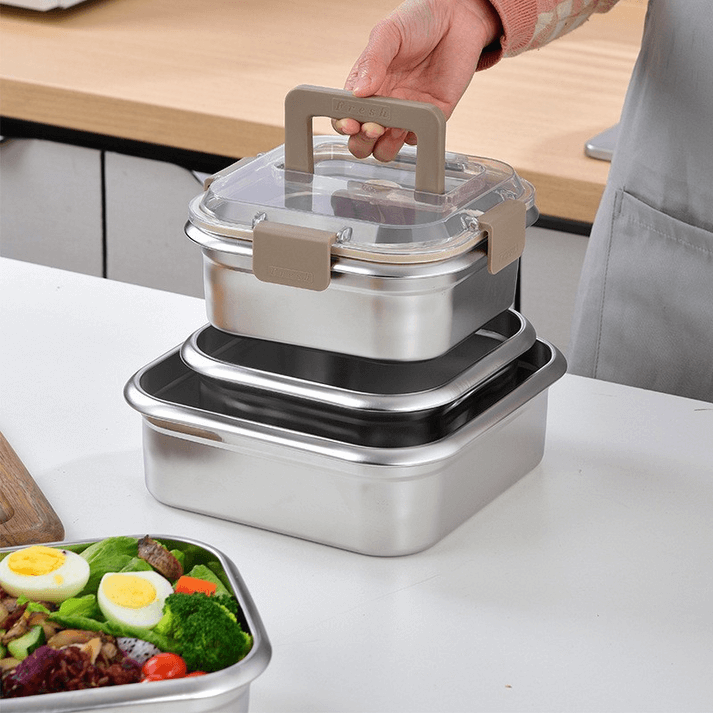 1600ml Edelstahl-Frischhaltedose: Tragbar