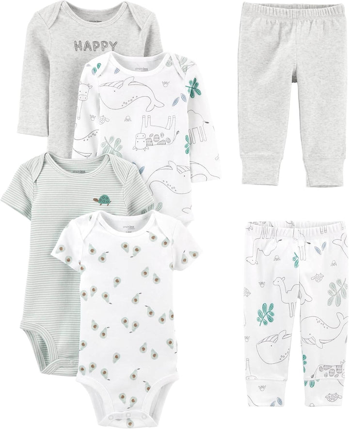 6-teiliges Unisex Baby-Kleidungsset