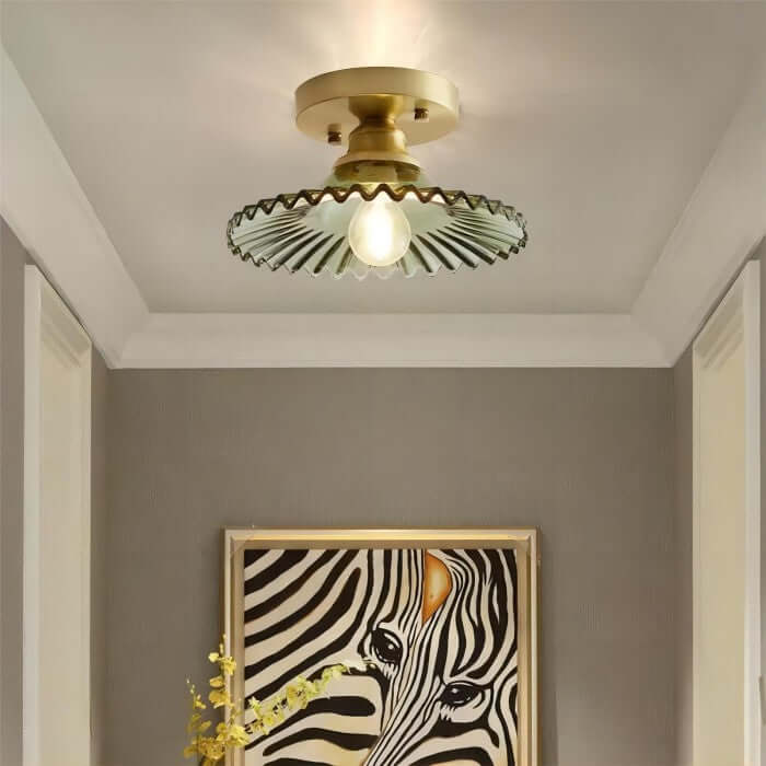 Gerippte Blütenblatt Deckenleuchte