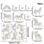 Regenbogen Pferd 13 Stück