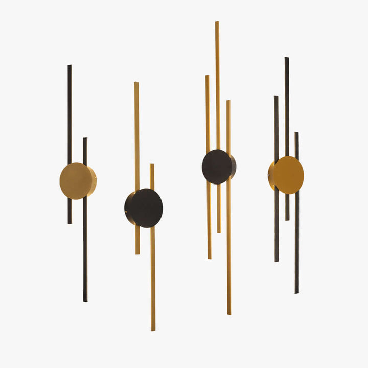 Moderne Industrielle LED-Wandleuchte Gold Schwarz