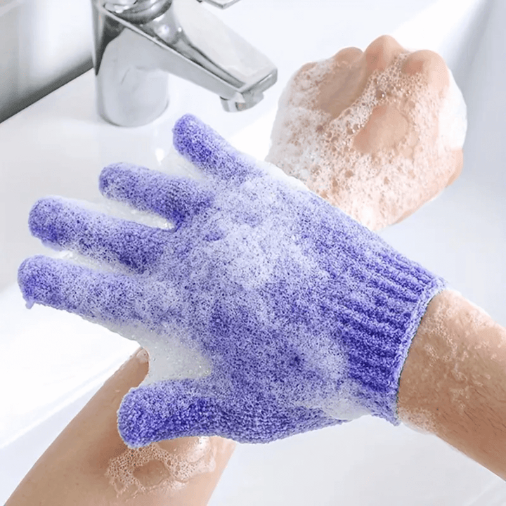 Exfoliierende Badehandschuhe für Dusche & Peeling