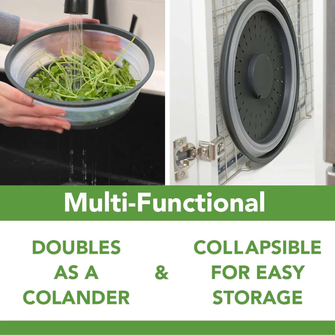 Faltbarer Silikon-Mikrowellen-Deckel - Spritzschutz