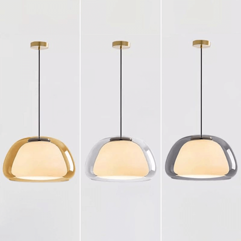 Moderne Milchglas Hängeleuchte Jelly