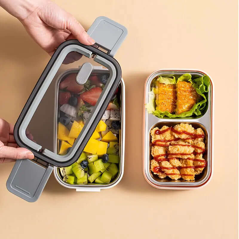 2-Schichtige Edelstahl Bento Lunchbox
