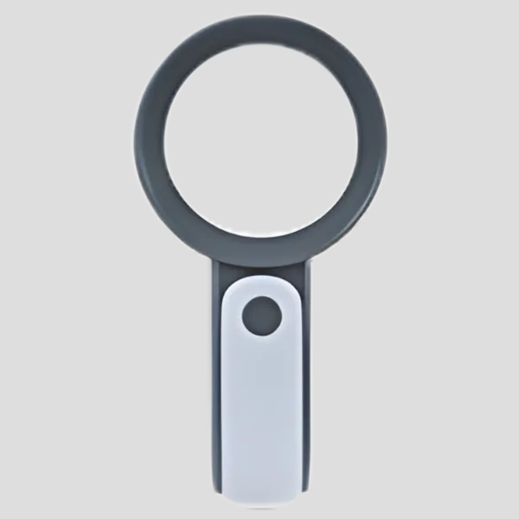 Portable 20x handheld magnifier, ideal reading aid for elderly or detailed hobby work