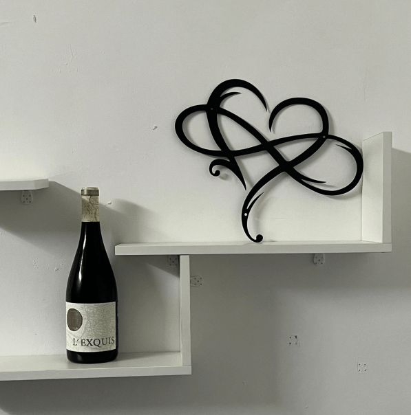 Wanddeko Metall Herz Unendlich Deko Liebe