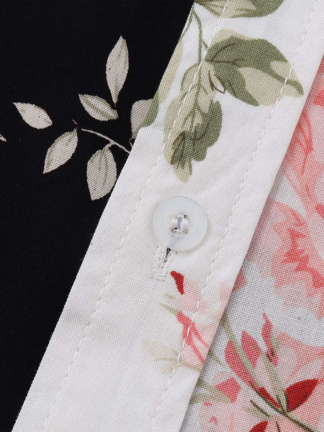 Men's casual floral short sleeve button-down shirt. Ideal for summer fashion & elegant style.
