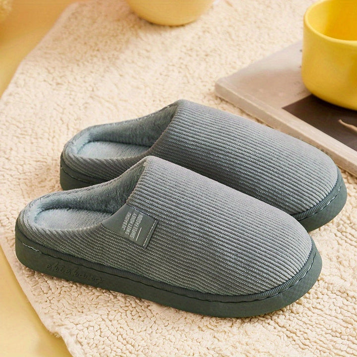 Gift idea: Women's cozy plush house slippers, designed for supreme foot comfort & everyday home wear.