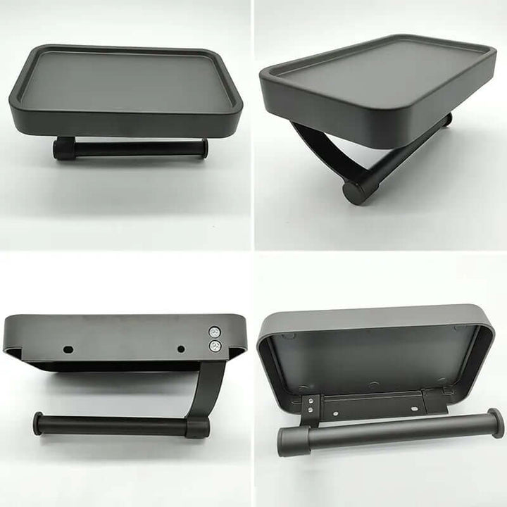 Edelstahl Toilettenpapierhalter mit Ablage