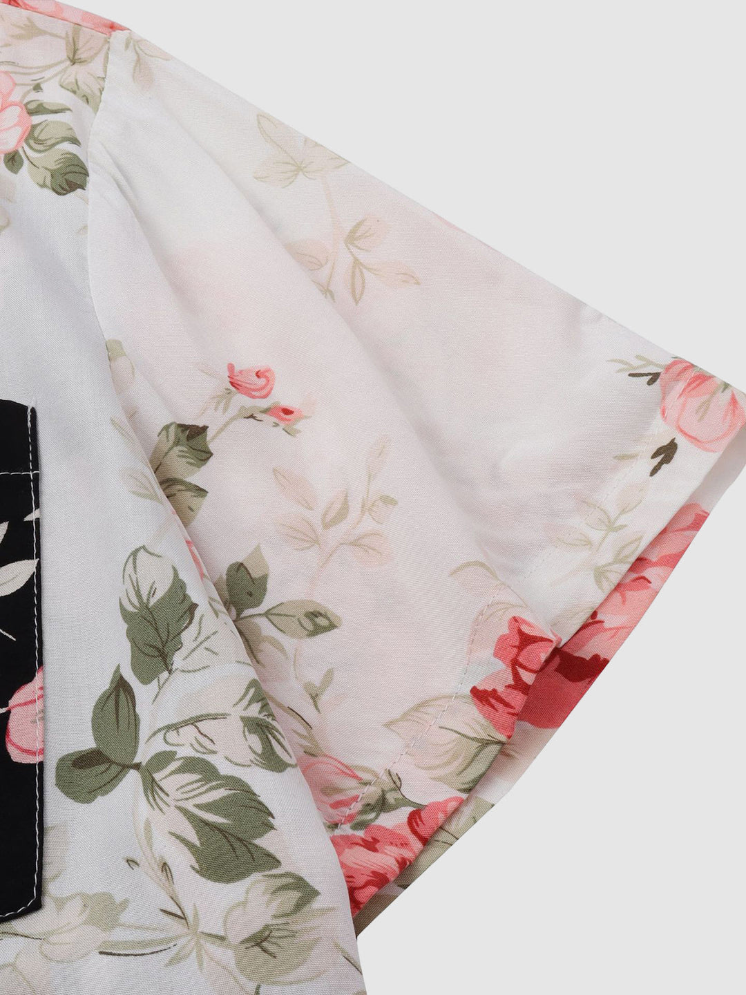 Sophisticated men's Kashmir floral button-down. Short sleeve summer shirt for stylish men.