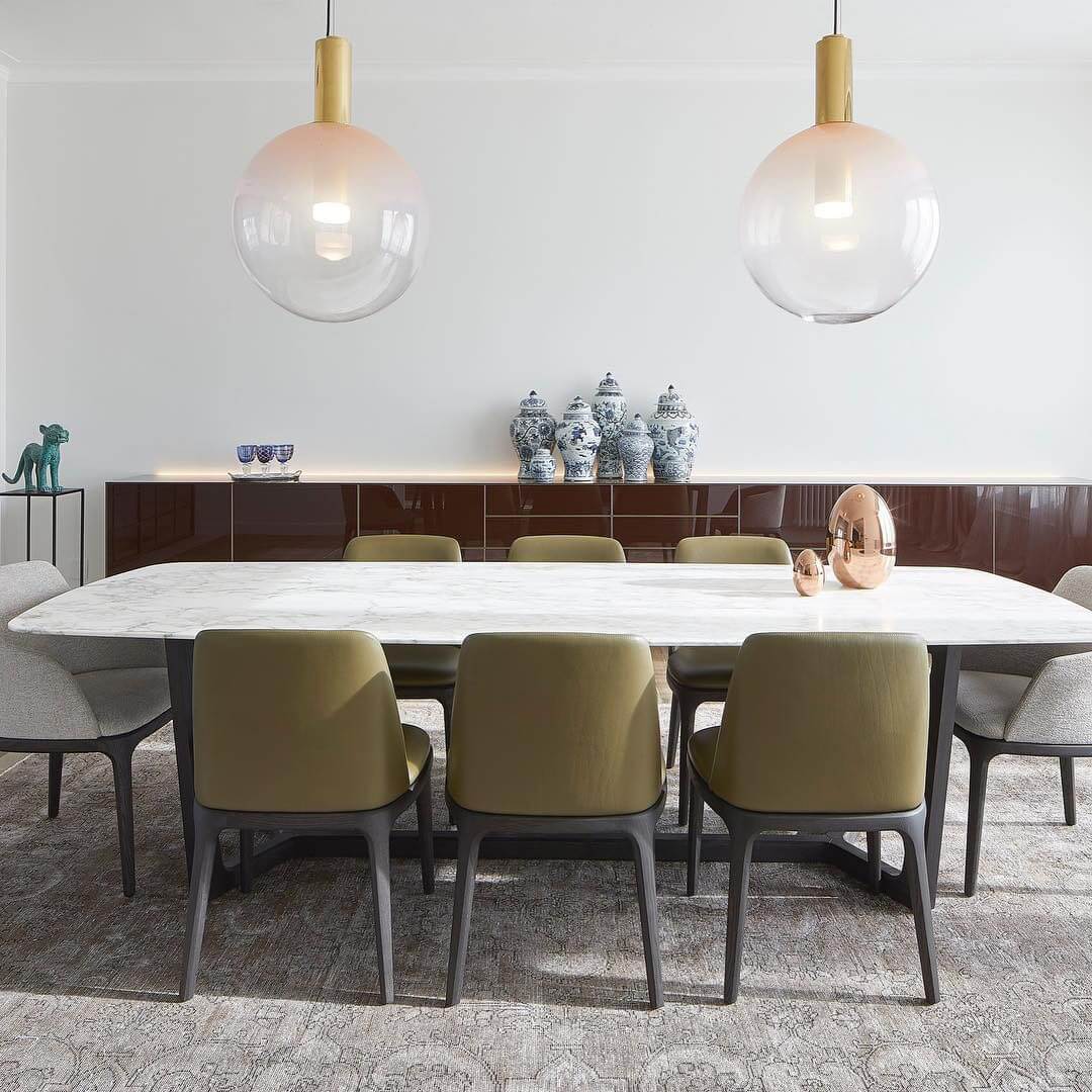 Elegante Pendelleuchte Glas & Metall