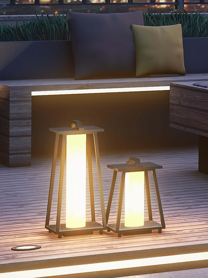 Tragbare LED Außenleuchte für Garten & Balkon