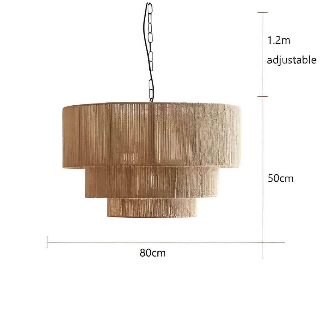 Hängeleuchte mit Naturfaser-Seil - Designlampe