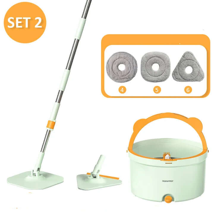 Dreh-Wischmopp mit Selbstreinigung & Eimer