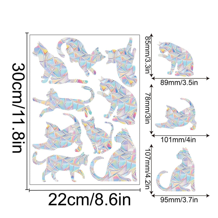Regenbogen-Fensterdeko - Selbstklebend, Bunt, Dekorativ