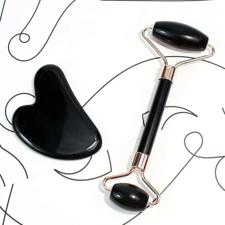 Gesichtsroller & Gua Sha Set - Für strahlende Haut