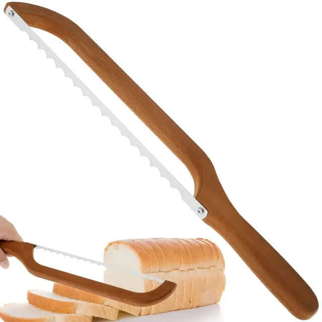 Hochwertiges Brotmesser mit Holzgriff - Perfektes Schneiden