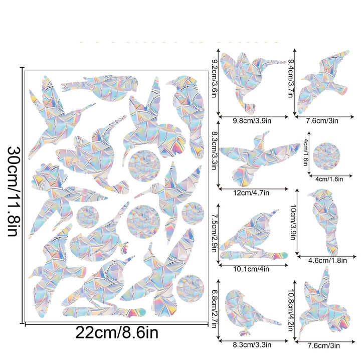 Regenbogen-Fensterdeko - Selbstklebend, Bunt, Dekorativ