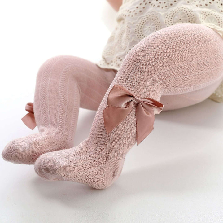 Baby Mädchen Strumpfhose mit Schleife