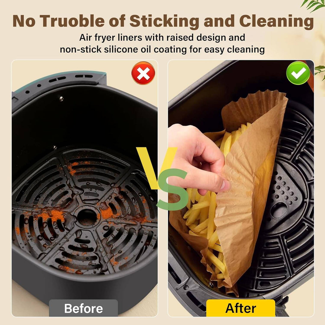 Einweg-Airfryer-Papierformen, antihaftbeschichtet