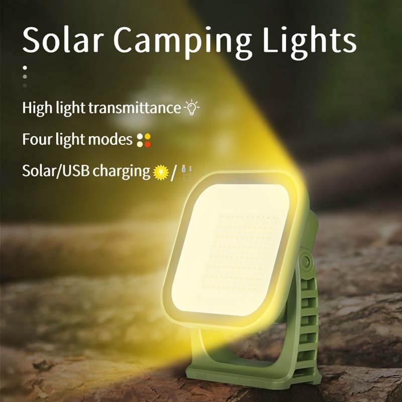 80W LED Solar Campinglampe mit Magnet & Zoom