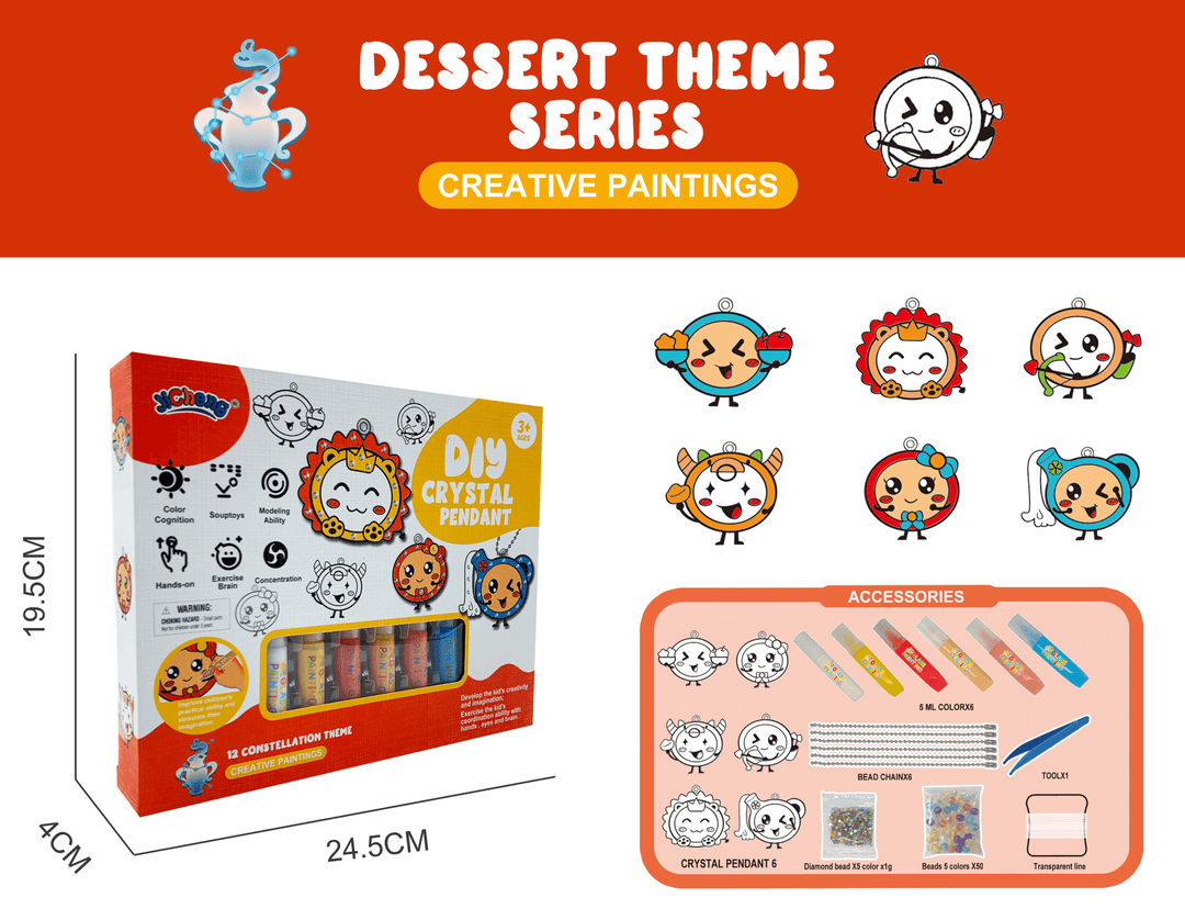 DIY Schlüsselanhänger Set - Glitzerndes Malvergnügen