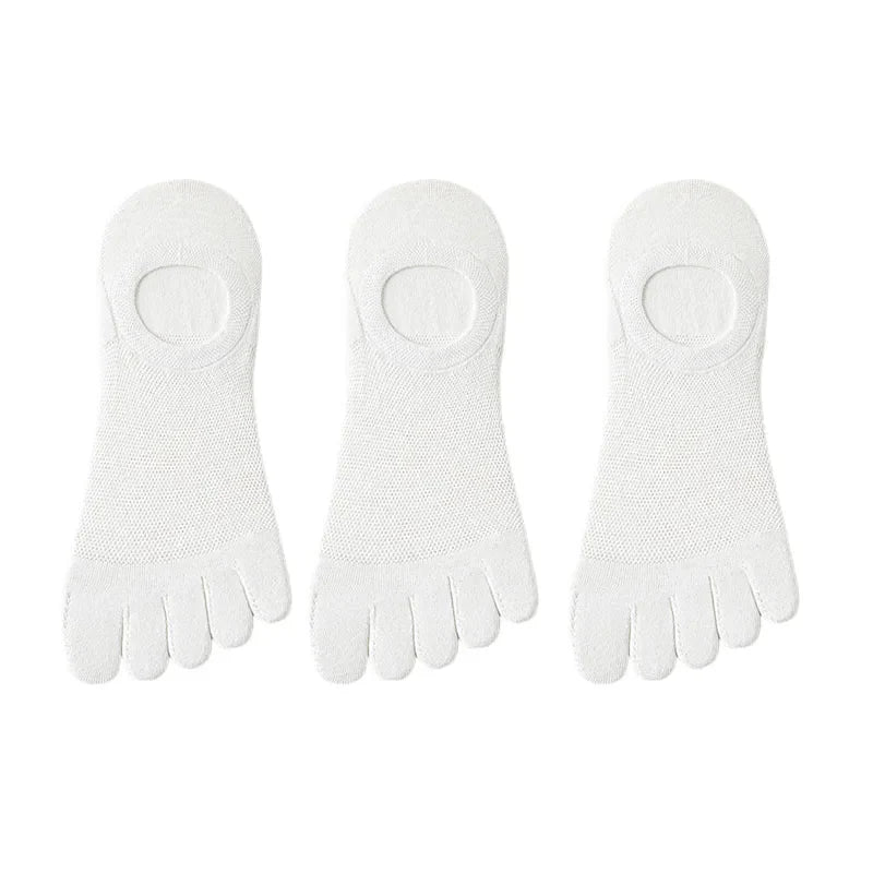Stylish men's no-show toe socks, 3-pair pack. Perfect invisible comfort socks for any shoe, daily wear.