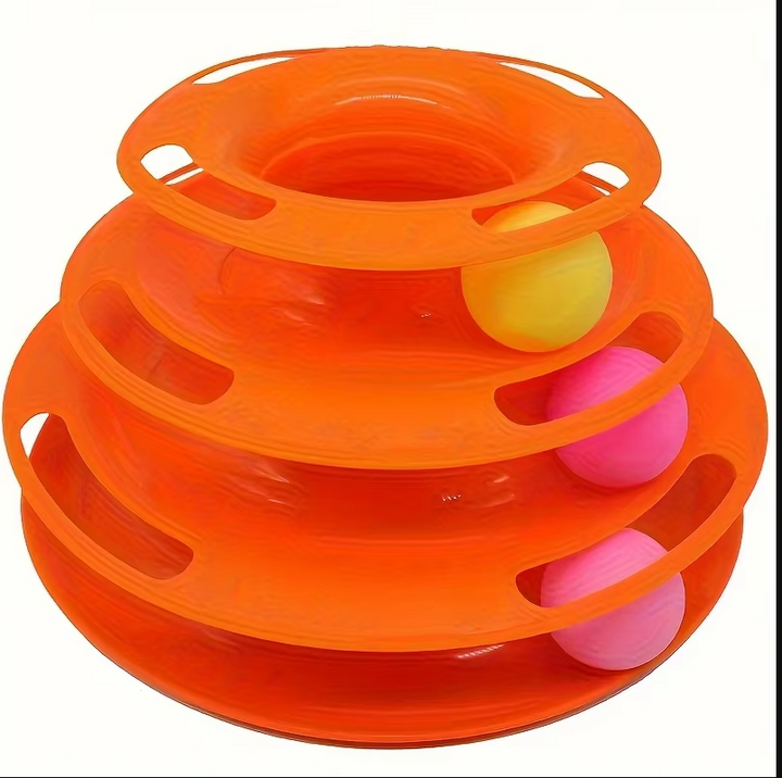 Durable pet supplies: 3-Tier Cat Play Tower, designed for interactive cat enrichment
