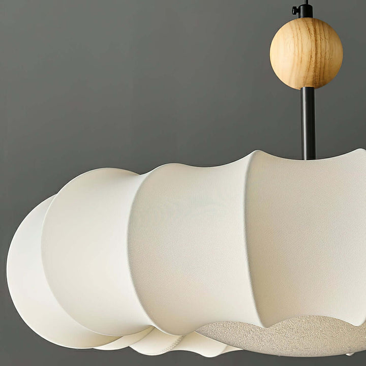 Elegante Hängeleuchte mit Stoffschirm 50cm