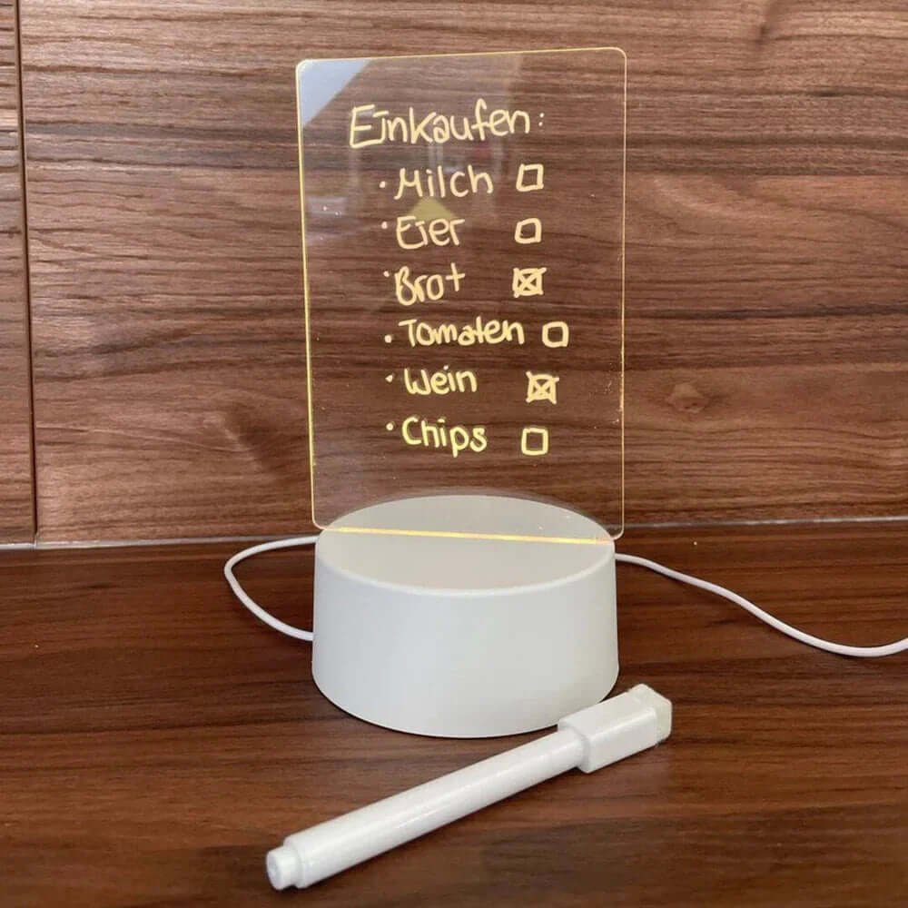 LED Schreibblock Leuchtblock Notizblock A5