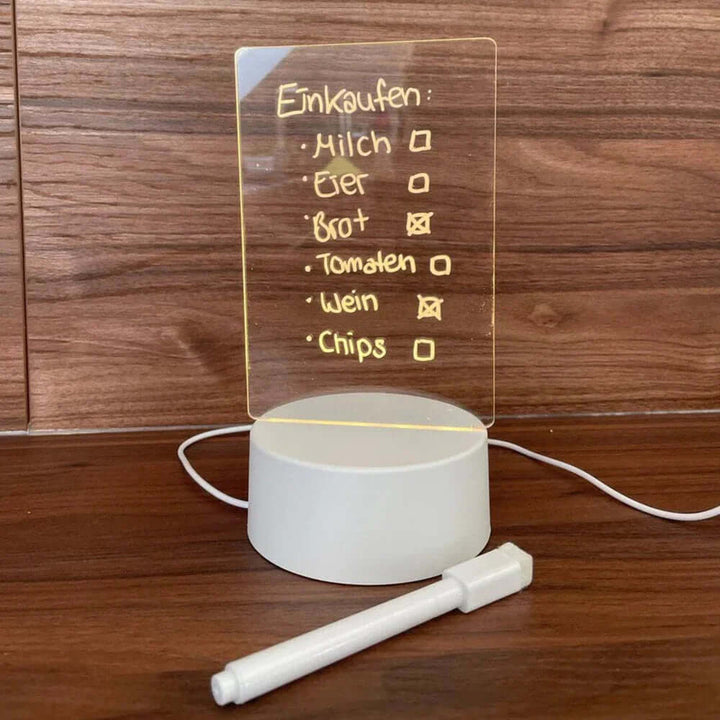 LED Schreibblock Leuchtblock Notizblock A5