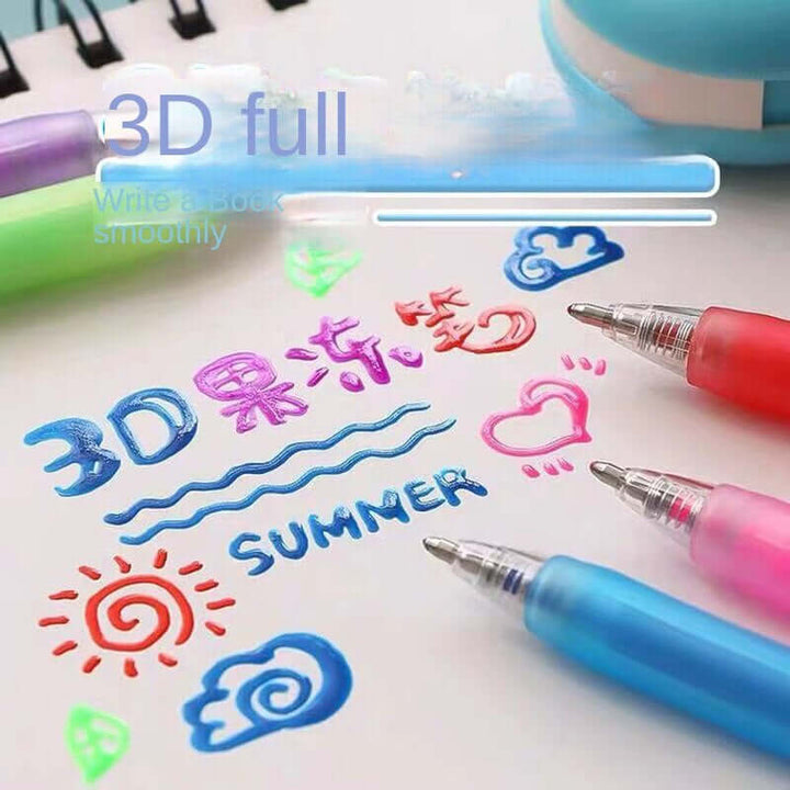 12er-Set 3D-Gelstifte für kreative Kunst