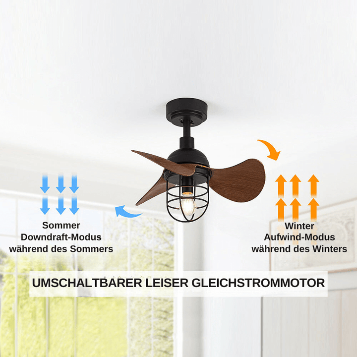 Moderner Deckenventilator mit Beleuchtung