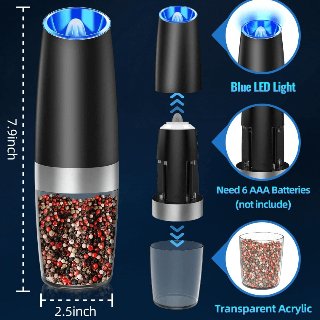 Elektrische Pfeffermühle & Salzmühle Set - Wiederaufladbar