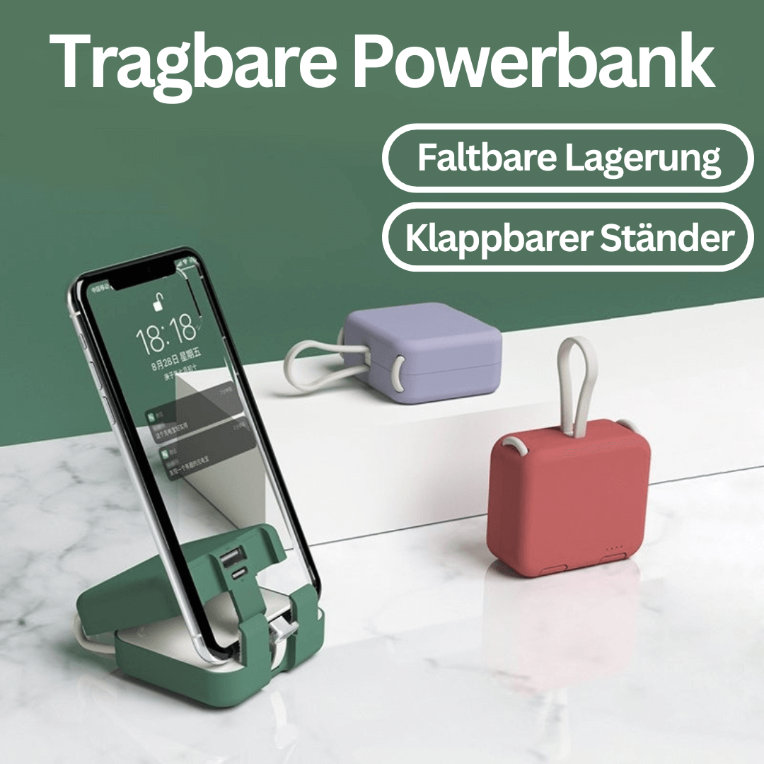 Faltbare Powerbank 4000mAh - Kompakt & Leistungsstark