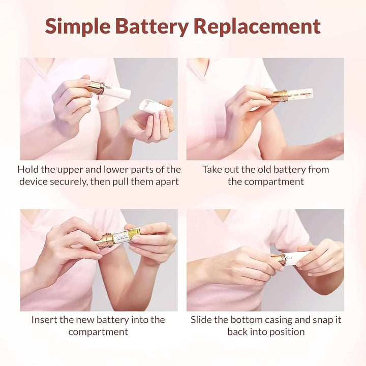 Gesichtshaarentferner - Präziser Epilierer mit LED-Licht