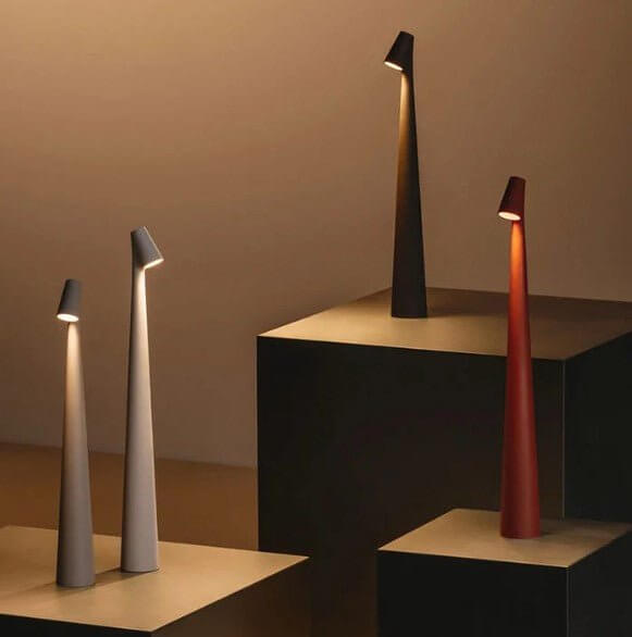 Tragbare LED Tischleuchte, dimmbar, Alu