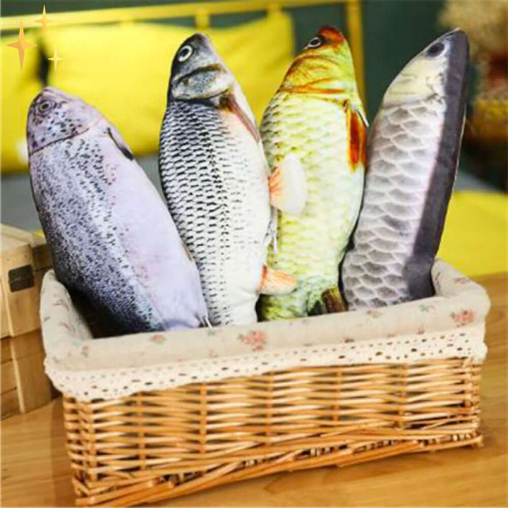 Interaktives Katzenspielzeug Set - 4 Bewegliche Fische