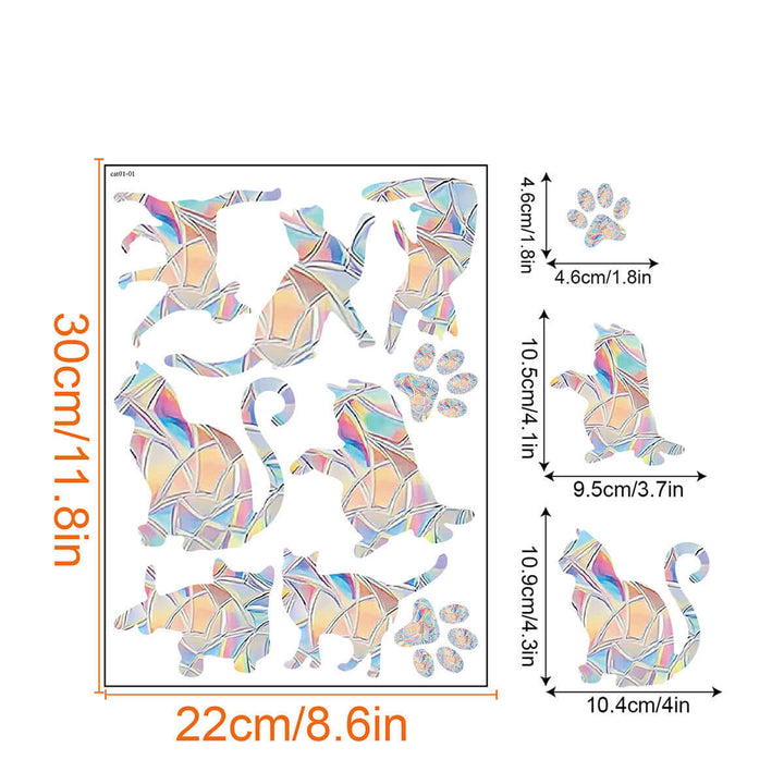 Regenbogen-Fensterdeko - Selbstklebend, Bunt, Dekorativ