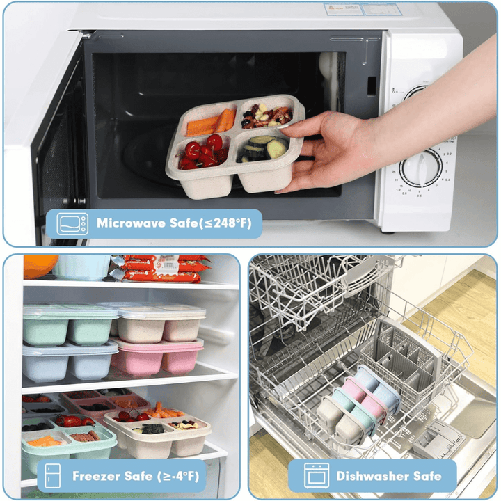 4-Fach Bento-Box Meal-Prep-Behälter