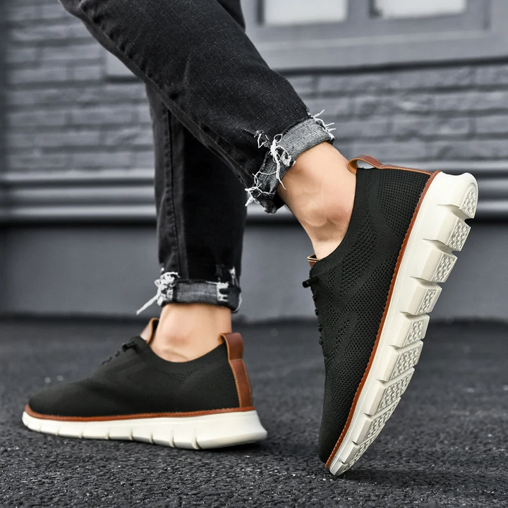 Breathable UrbanFlex mesh sneakers for men, offering lightweight casual style.