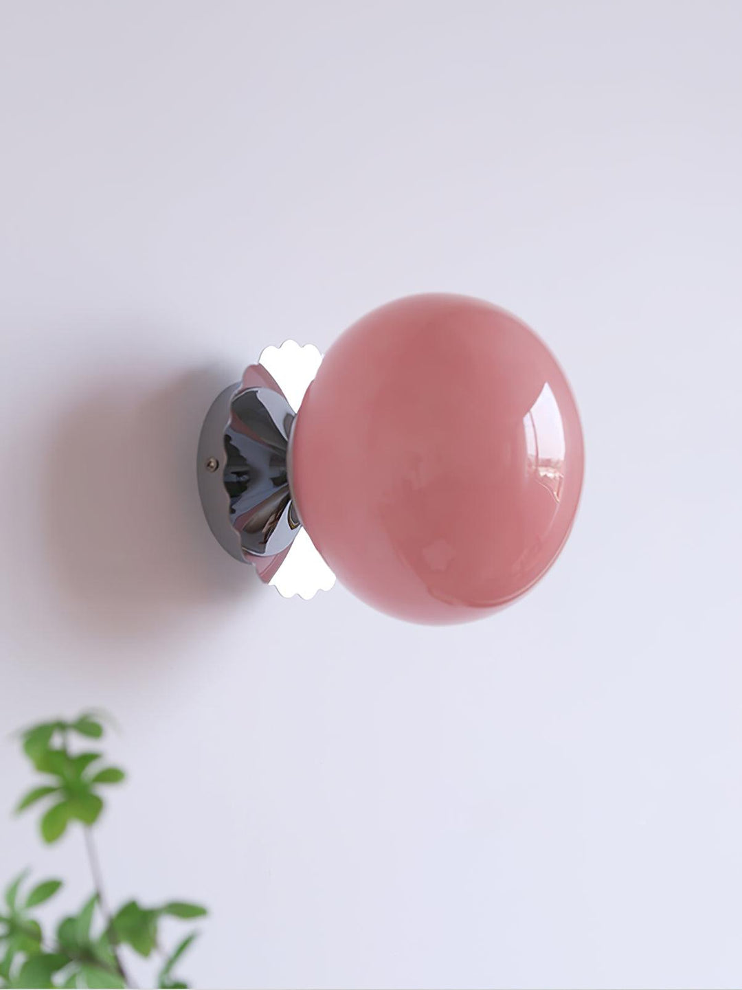 Moderne Rosa Glas Wandleuchte