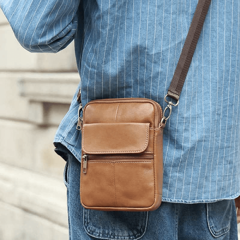 Herren Leder Umhängetasche