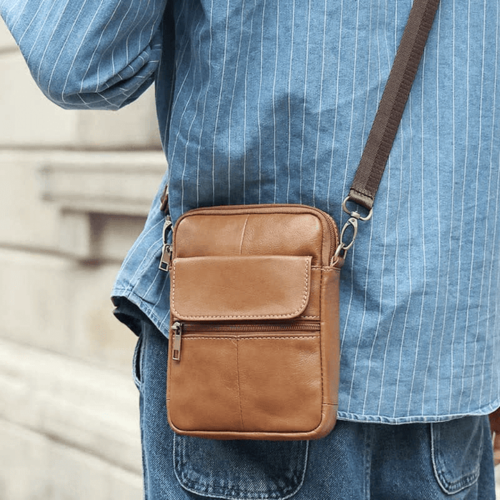 Herren Leder Umhängetasche