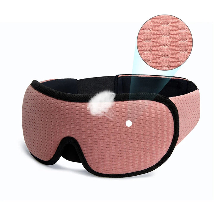 Unisex 3D contoured sleep mask. Blackout eye mask with memory foam for complete darkness & restful travel sleep.